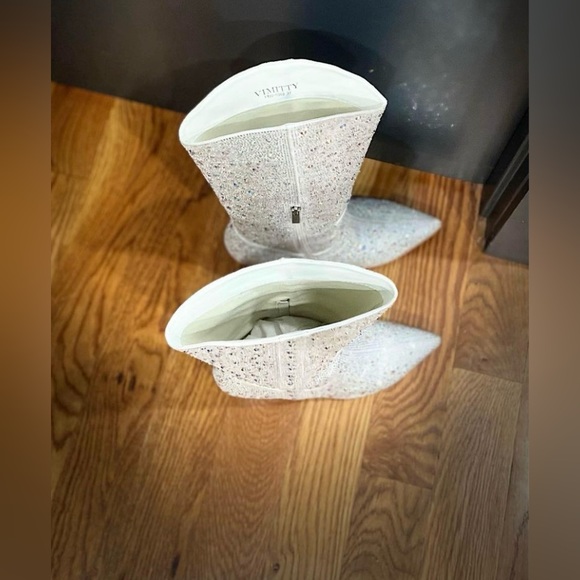 Fun Rhinestones Boots, Western Knee High Boots - Picture 3 of 8